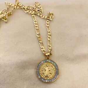 Gold filled St. Benedict necklace
